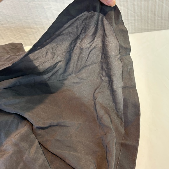 JOHNNY WAS Biya Sz XL Slate Grey Silk Embroidered Tunic Midi Dress Long Sleeve - Picture 9 of 11